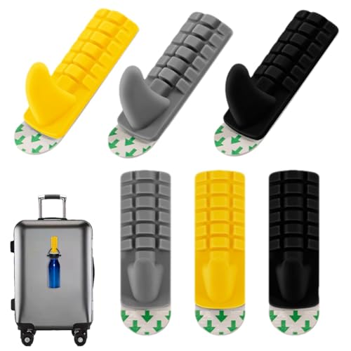 Decorhome Ganchos para equipaje de coche – 6 ganchos versátiles para maletas, ganchos de silicona para viajes, práctico asa de transporte para fijación de equipaje, ganchos adhesivos para puertas,