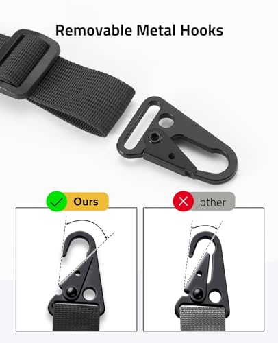 Cvlife Two Point Rifle Sling, Rifle Strap With Quick Adjustment Length Loop, Removable Shoulder Pad With 7 Elastic Loops For 9Mm-13Mm Calibers, Gun Sling With 2 Pack 360° Metal Sling Swivels thumb #6