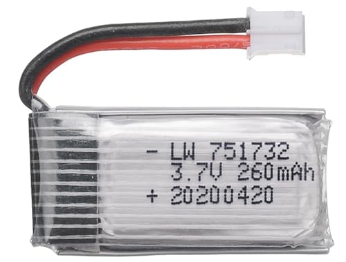 Batería 3.7V 260mAh para disfrutar de vuelos prolongados con minidrones E011 y E012 en interiores