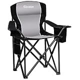 VOYSIGN Padded Camping Chairs for Adults, Oversized Folding Outdoor Chairs, Weight Capacity 475lbs,