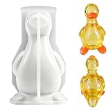 Moule en silicone 3D en forme de canard pour résine, moules de coulée époxy animaux mignons avec démoulage facile, loisirs créatifs, jouet anti stress, fabrication de savons et