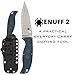 Spyderco Enuff 2 Compact Fixed Knife - K390 Steel Blade with FRN Handle, Polymer Sheath, SpyderEdge - FB31SBL2K390