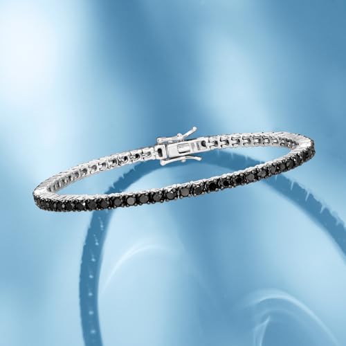 Ross-Simons 5.00 ct. t.w. Black Diamond Tennis Bracelet in Sterling Silver4