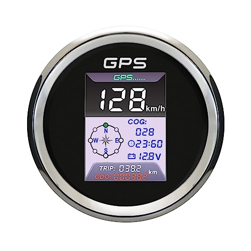 Tacómetro pantalla TFT con indicador de velocidad GPS de 85mm universal y reloj