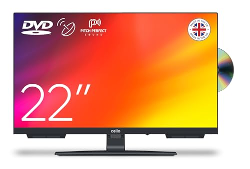 Cello C2224F TV Full HD da 22 pollici, 230 V, lettore DVD integrato,...