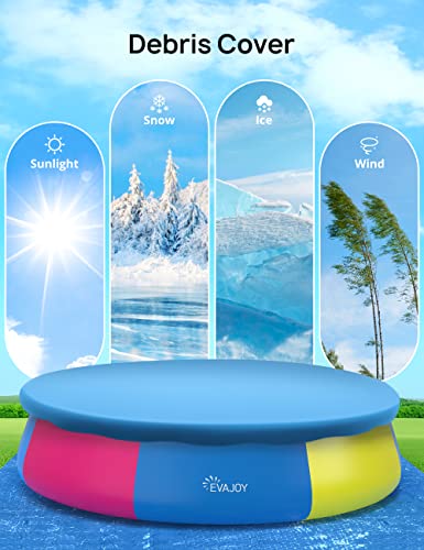 Evajoy 15Ft *35In Inflatable Above Ground Swimming Pool With Filter Pump, Ground Cloth And Cover, Easy Set Blow Up Pool, Inflatable Top Ring Swimming Pool For Adults Family Garden Backyard Party #TOP5