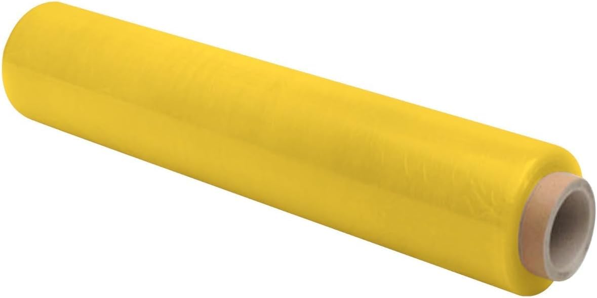 SIMPLETEK - Set 6 Rotoli Bobina Film Estensibile Giallo 50cm 2,2kg Cad. 160m 30 Micron Ideale per Imballaggi e Protezione