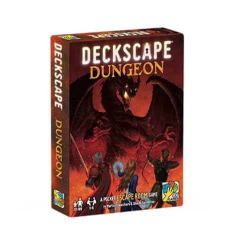 Deckscape: Dungeon - Juego de cartas cooperativo de rompecabezas de DV Games | A partir de 12 años | 1-6 jugadores | Tiempo de juego de 60 minutos