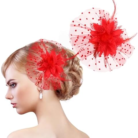 MWOOT Vintage Feather Flower Hair Clip Cover