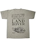 defender range rover price  Hotfuel T-Shirt mit Aufschrift „And on the 8th day God created Land Rover“, 100% Baumwolle grau grau Large