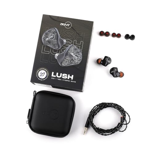 Image of Linsoul ZiiGaat Lush in Ear Monitor, 1DD+4BA Hybrid Earphone IEM, Studio Monitor Tunning Wired Earbuds with Detachable Cable for Professional Music Engineers Audiophiles (Silver Blue)