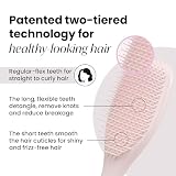 Tangle Teezer Szczotka do rozczesywania włosów na bazie roślin, szczotka do suchych i mokrych włosów, eliminuje węzły i zmniejsza łamanie się wszystkich rodzajów włosów, różowa pianka