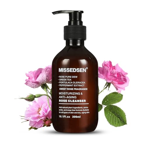 MISSEDSEN Facial Cleanser, 300ml, Non-Comedogenic Face Wash for Normal to Dry Skin, Gentle Daily Makeup Remover with Chamomile