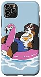 Carcasa para iPhone 11 Pro MAX Divertido Flotador de Piscina de Perro de...
