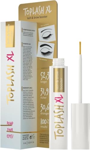 Toplash XL Lash and Brow Booster, Suero de Crecimiento con Potenc...