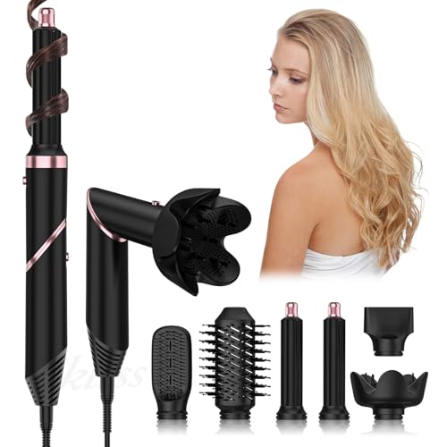 UKLISS 5 en 1 Cepillo de Aire Ionico Airstyler Moldeador Pelo Secador Pelo Cepillo Hairstyler para el Peinado Cepillo Alisador Pelo Rizador Pelo Ondas Kit Caja Regalos para Mujer, Negro/Oro UKLISS 5 en 1 Cepillo de Aire Ionico Airstyler Moldeador Pelo Secador Pelo Cepillo Hairstyler para el Peinado Cepillo Alisador Pelo Rizador Pelo Ondas Kit Caja Regalos para Mujer, Negro/Oro