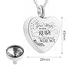 Stainless Steel Cremation Urn Necklace for Ashes - Memorial Jewelry Pendant for Dogs & Cats - Heart Keepsake for Pet Ashes (Silver) #1