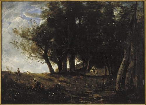 Tableaux Graffiti Art Mural Corot Les Ramasseurs de Bois Poster Impression Moderne 60x90cm