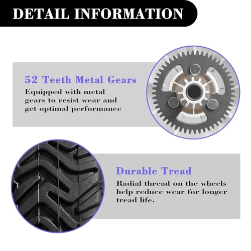 Cluparis 105-3036 Wheel Gear Assembly, 8 inch Mower Wheels Replace for Toro 20041 20066 20017 20068 20073 Drive Recycler Lawn Mower, 2 Pack