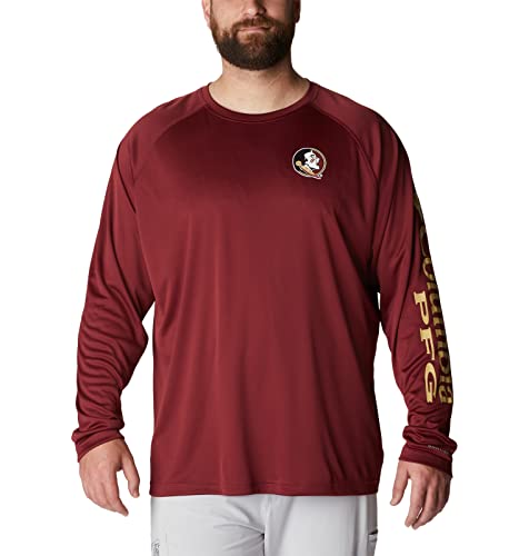 Columbia NCAA Florida State Seminoles Men's Terminal Tackle Long Sleeve Shirt, Medium, FSU - Cabernet/Sierra Tan by Columbia - Image 6