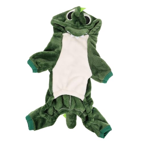 Disfraz de dinosaurio para perro WOONEKY talla S verde