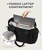 LOVEVOOK Tote Bag Handbags for Women, Large Women's Puffer Totes with Zipper for Ladies Work School Travel Daily Use, Teacher Lightweight Shoulder Hand Bag fit 15.6inch Laptop, Black #4