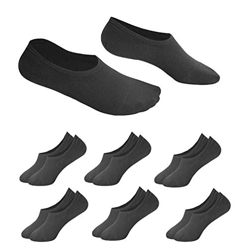 No Show Socks for Men Size 9-12/12-15 Invisible Low Cut Breathable Cotton Liner Socks With Non Slip Grip