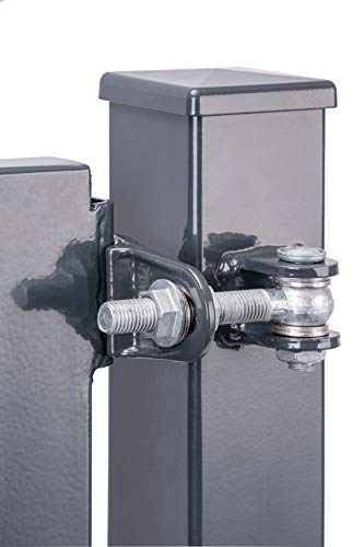 Alberts 636043 Einzeltor Flexo Plus mit Zubehör | verschiedene Breiten und Höhen | Pfostenstärke 100 x 100 mm | anthrazit | Breite 125 cm | Höhe 180 cm