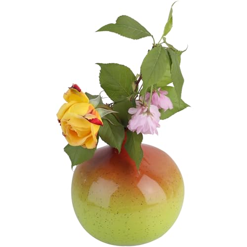 Jarrón de cerámica en Forma de Granada, jarrón Creativo Hecho a Mano en Estilo frutal, decoración del hogar de cerámica de Arte Moderno, Adecuado para el hogar o la Oficina (Granada)