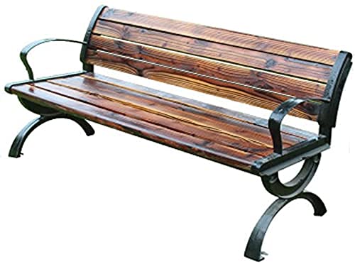 Utomhus bänk uteplats bänk främre veranda möbler utomhus metall parkbänk gjutjärn ram och korrosionsbeständig träträdgård bänk retro