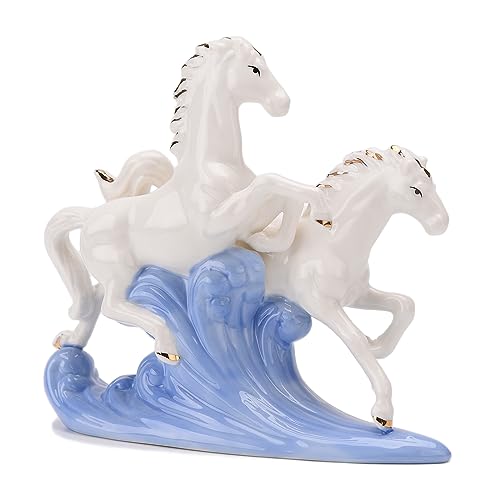 Estatua de Cerámica Caballo Corriendo Decorativa miniatura 4