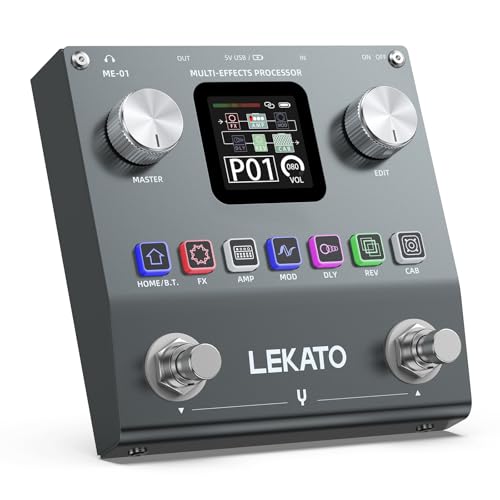 LEKATO Pédale multi-effets pour guitare, processeur...