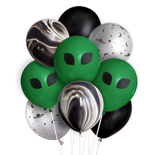 xo, Space Alien Party Balloons - 24 pk, 12