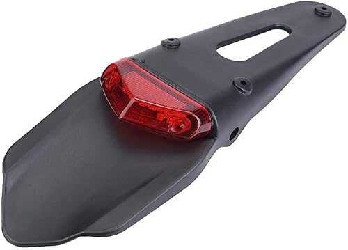 Luces traseras de freno de motocicleta, ensamblajes LED, luz deportiva, luces de placa de matrícula para motocross (rojo)