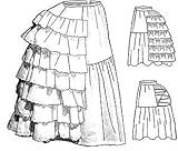1870's - 1880's Petticoat with Wire Bustle Pattern