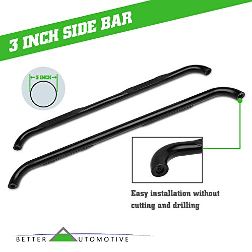 Estribos redondos negros 3 pulgadas para Jeep Commander 2006-2011 miniatura 4