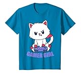 Gamer Girl Chat Humour Jeux Vidéos Console Geek Femme Cadeau T-Shirt