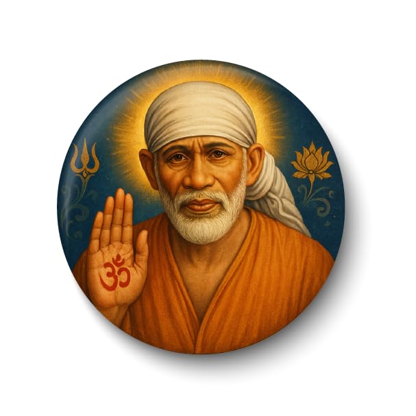 Sai Baba I Ohm Sai Ram I Religion I Pin Badge Multicolor-image-40