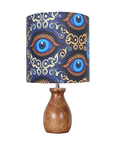 Image of Homesake Dovel Pot Table Lamp For Living Room Decoration | E27 Holder, Bulb Included | Warm Light | Desk Nightstand Light, Decorative Lamps For Bedroom, Beside,Study & Home Decor, Beauty In Eye Shade