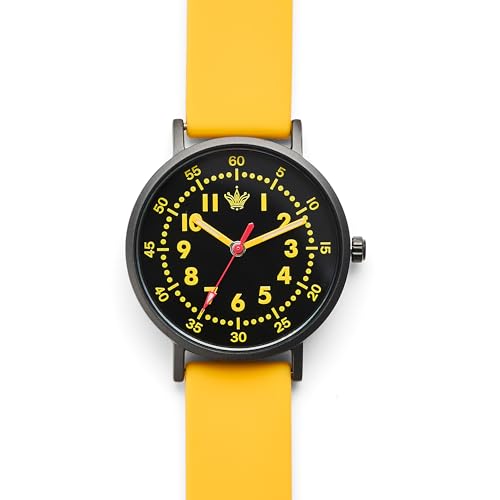 LB RELOJES 2024 Reloj de Mujer Analogico Minimalista y Deportivo Correa de Silicona Hipoalergenica Color Amarillo Ligero y Cómodo para Deporte Uso Diario y Trabajo Diseño Elegante