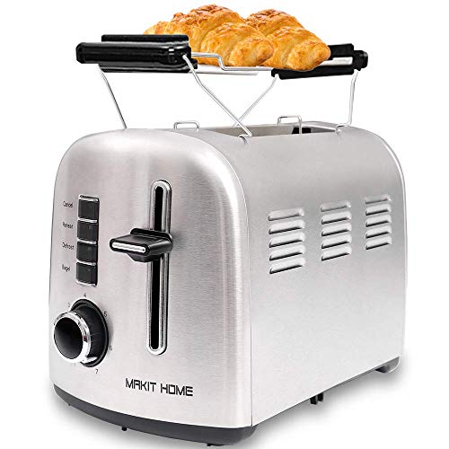 2 Slice Toaster,Stainless Steel Compact Toaster,Top Rated Best Prime, Retro Small Toaster