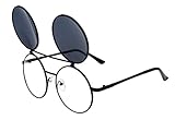 GAMT Retro Flip Up Round Goggles Sunglasses