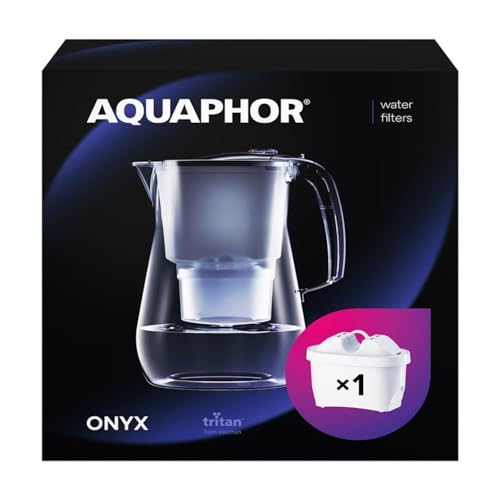 AQUAPHOR Jarra de Filtro de Agua Onyx Negro - Capacidad de 4.2L, ...
