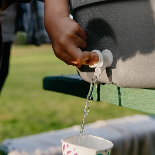 Igloo 5 Gallon Portable Sports Cooler Water Beverage Dispenser with Flat Seat Lid, Insulated Beverage Dispenser, Grey/Black - image 6