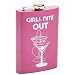 Maxam KTFLKPGN Stainless Steel Girls Nite Out Flask, 8 oz
