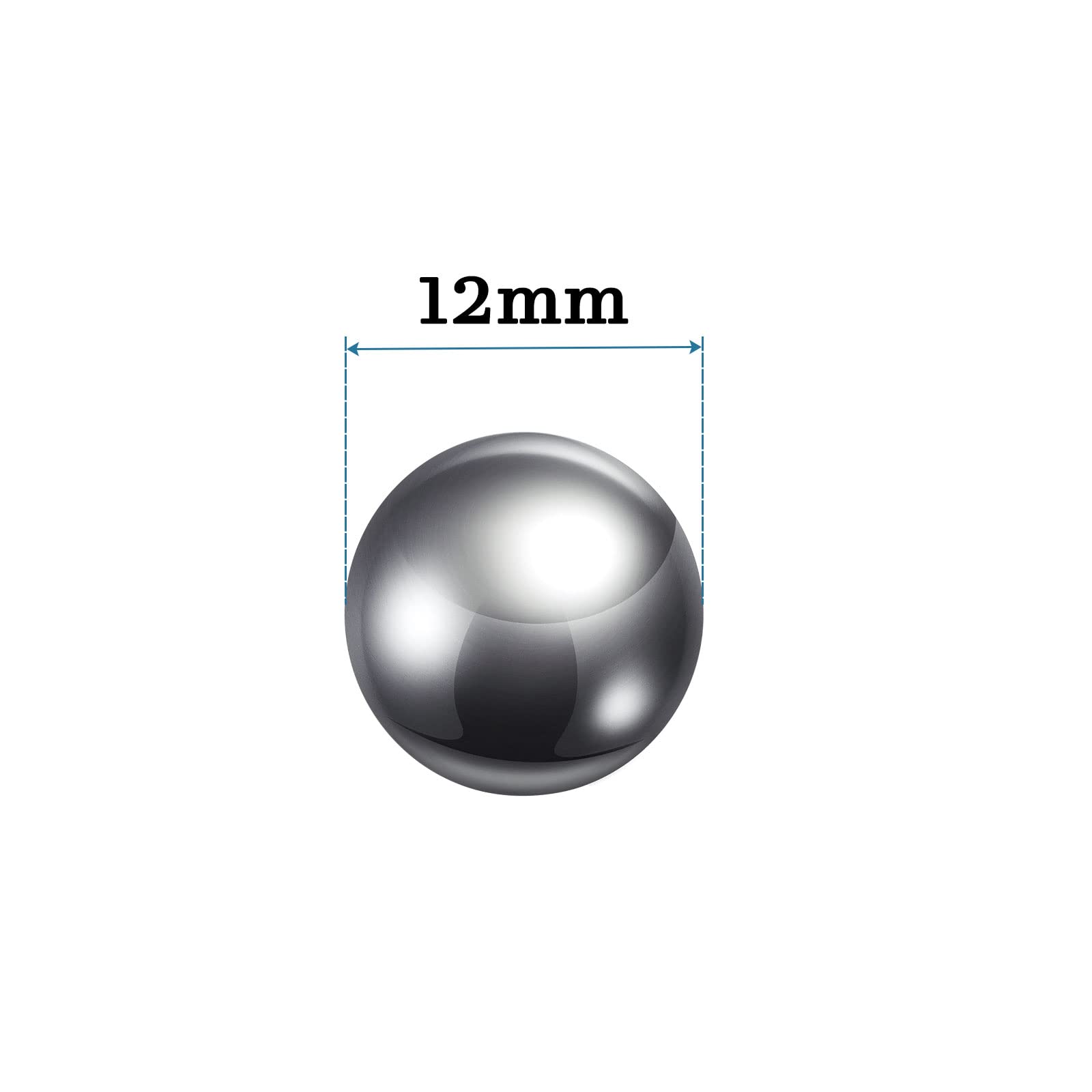 QUARKZMAN 12mm Sfere per Cuscinetti x 10pz 201 Acciaio Inox per Meccanica Attrezzature e Strumentazione, Sfere Acciaio [G200 Precisione] Sfere Metalliche Palline Magnetiche Bici