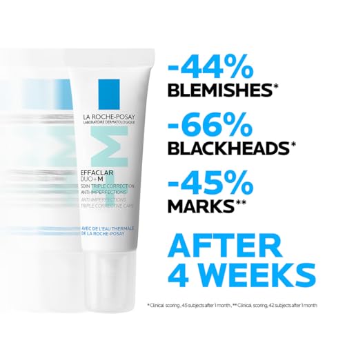 Image of La Roche-Posay Effaclar Duo+M Gel Moisturiser for Oily Skin, 7.5ml (Pack of 2)