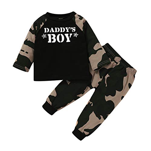 4T Boys Clothes Toddler Outfit for Boys Baby Camo Cotton Shirt Pants Long Sleeve Camouflage Clothing Set for Little Boys 4-5T