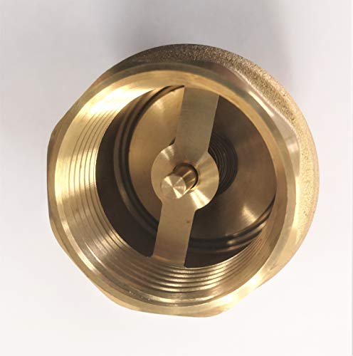Check valve, brass, 1\" NPT male in/ 1 FNPT out, Hallmark Industries (100NPT) - Thumbnail 3