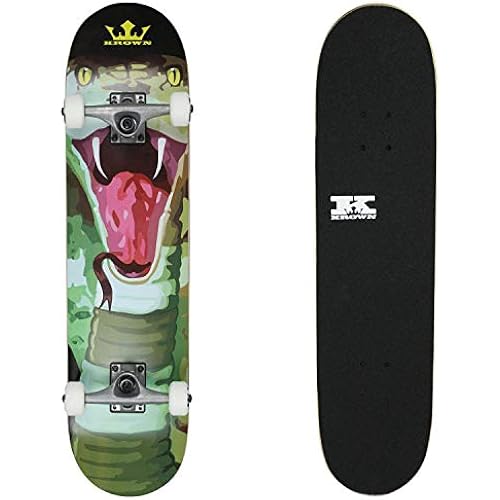 Krown Rookie Animal Skateboard - Pro Style Quality - Maple 7-Ply Deck, Aluminum Trucks, Urethane Wheels, Precision Bearings - The Perfect Beginners First Board